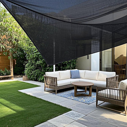 winemana Black Shade Cloth 50%, 6.6x20 FT Mesh Tarp - Garden Shade for Greenhouse, Patio