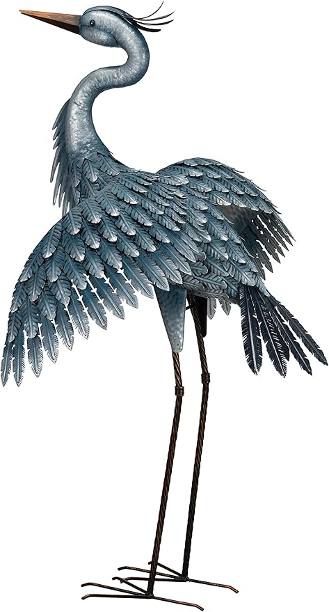Regal Art & Gift Outdoor Garden Décor, Unique Bird Sculpture, Rustic Metal Bird Statues, Garden