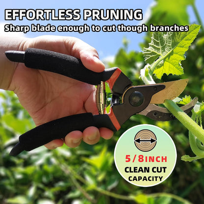 Loppers Hedge Shears & Pruners Combo Set 3-Piece Hedge Clippers, Heavy Duty Tree & Shrub Care Kit