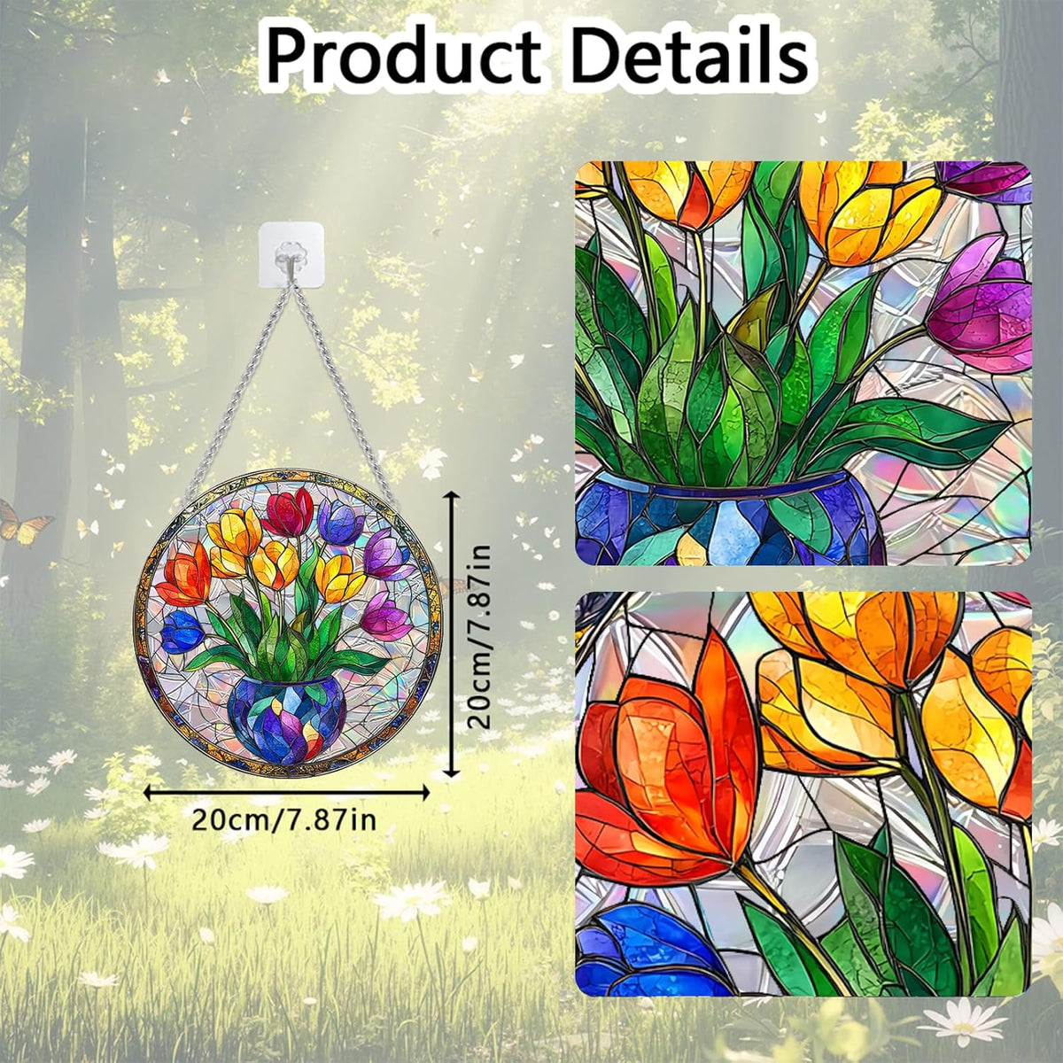 Sun Catchers Indoor Window, Acrylic Rainbow Suncatcher Window Hanging Decoration for Living Room