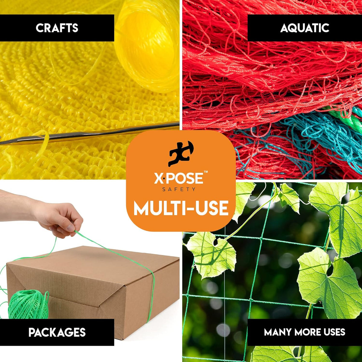 Polypropylene Tying Twine - 2 Ply White Plastic Poly Twine String 4200' Roll - Soft On Hands