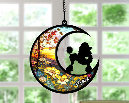 Personalized Dog Memorial, Custom Name Poodle Dog Christmas Ornament with Name, Custom Breeds, Pet