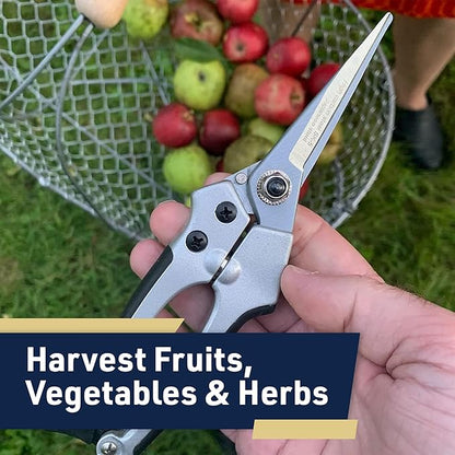 Pruning Shears - Garden Scissors Florist Snips - 2.5” Blades - Flower Scissors for Cutting Fresh