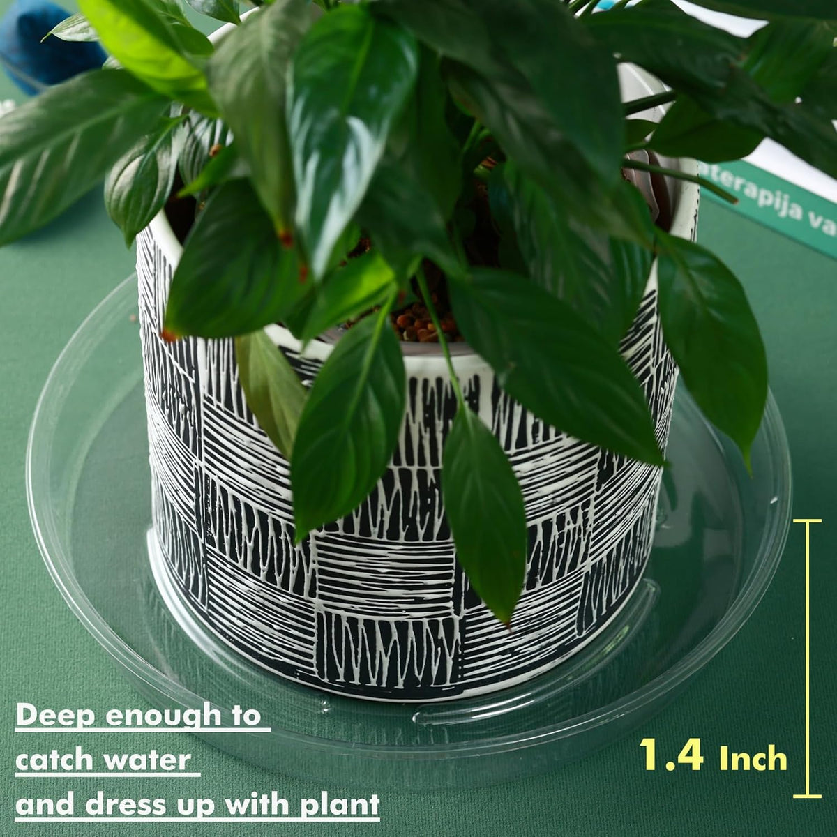 Plant Saucer 15 Pack Plant Trays for Pots 8/10/12 Inch Plastic Plant Saucers for Outdoors and