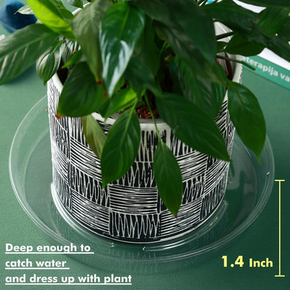 Plant Saucer 15 Pack Plant Trays for Pots 8/10/12 Inch Plastic Plant Saucers for Outdoors and