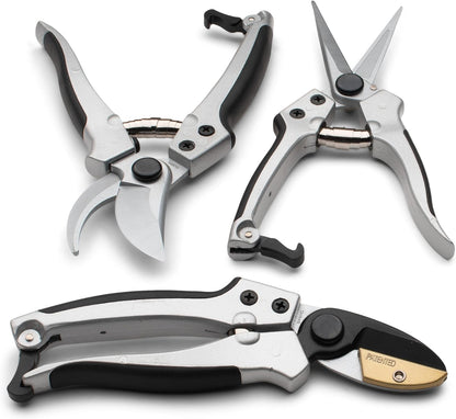 Kings County Tools Hand Gardening and Landscaping Pruner Tool Set | Wet Wood Bypass | Dry Wood