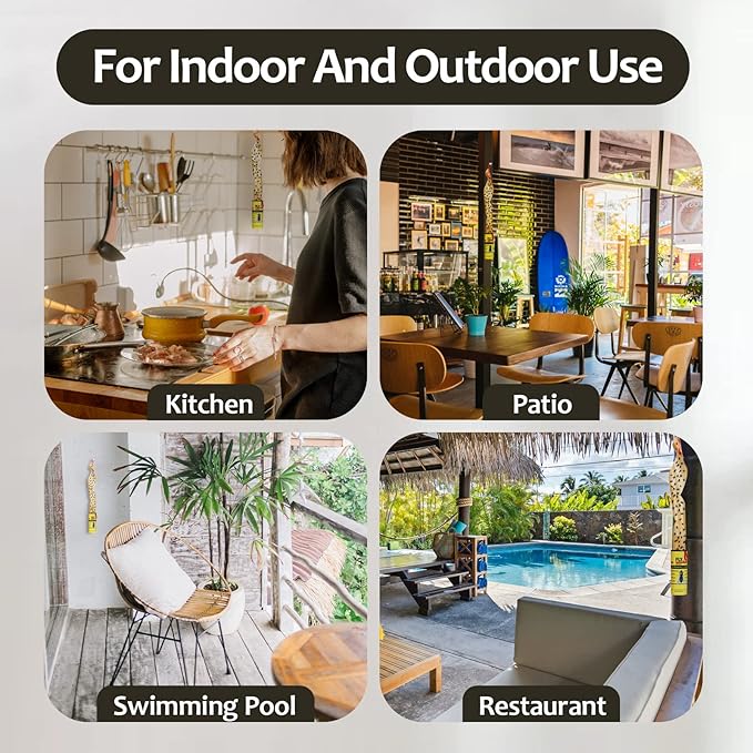 Fly Traps for Indoors Outdoor, Fly Paper Strips Sticky Hanging, Fruit Fly Strips,Fly Tape Catcher