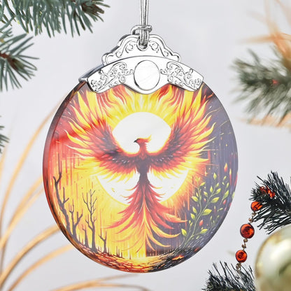 Phoenix Stained Glass Ornament, Christmas Ornaments, Christmas Tree Decorations, Phoenix Christmas