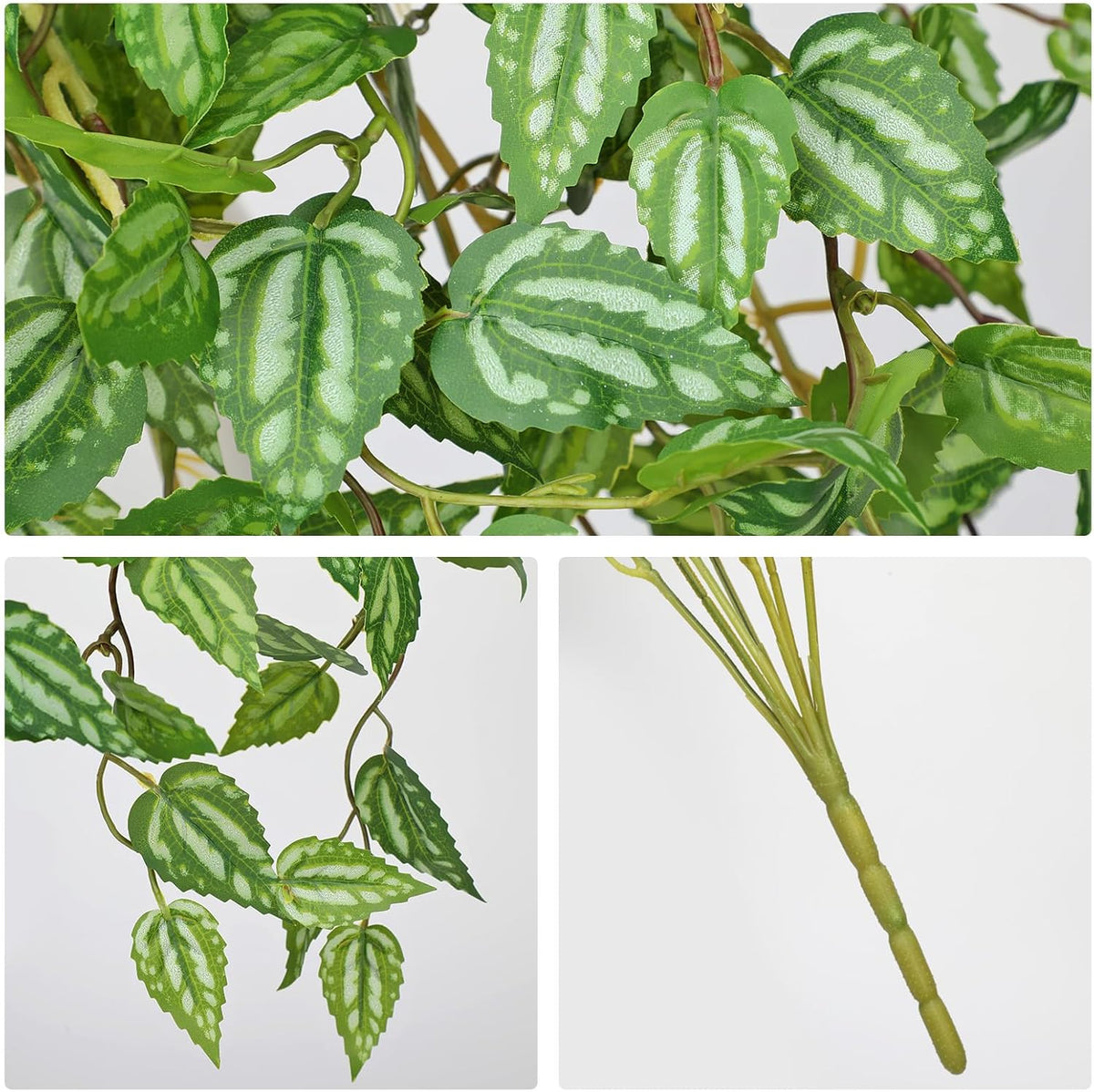 DILATATA Fake Hanging Plants Artificial Hanging Plants 22" Faux Peperomia Hanging Leaves Plants for