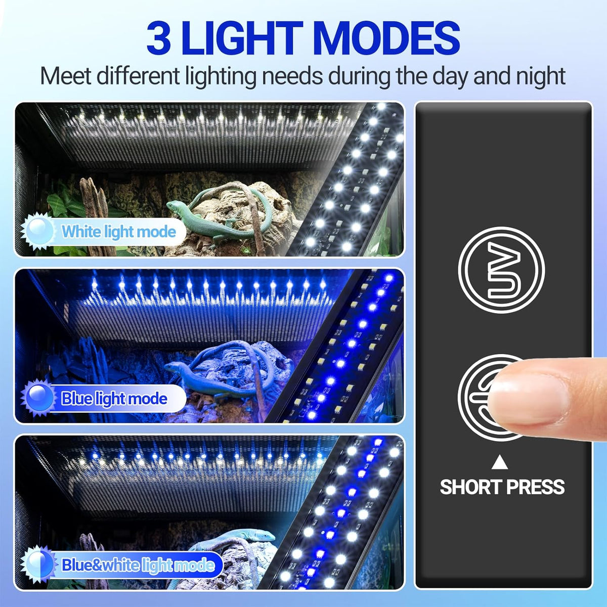 REPTI ZOO UVB Light for Reptile 10.0, 18 inch UVB Reptile Light Bulb with Dimming for Desert Animal