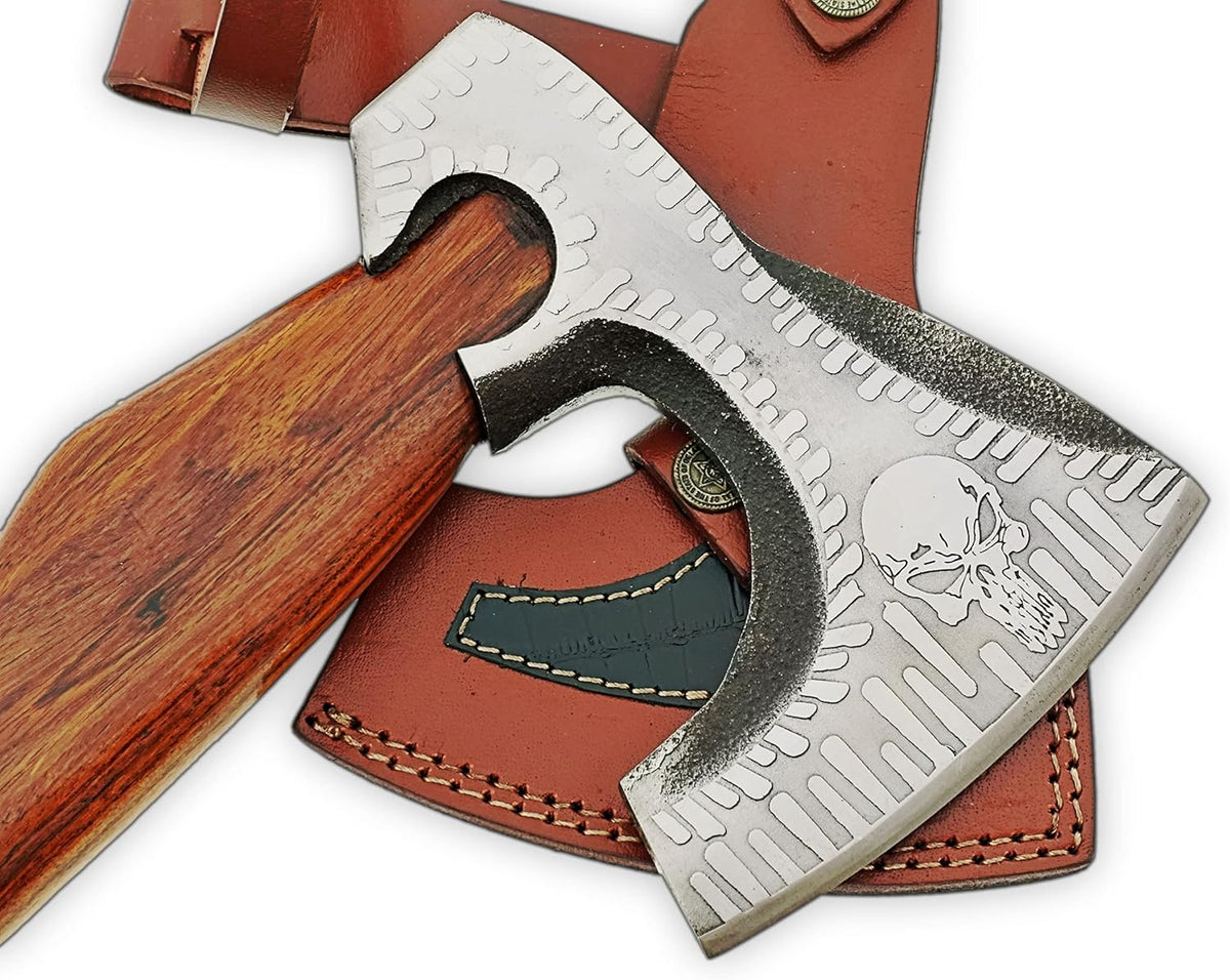 Carbon Steel Blade Viking Axe Hatchet Tomahawk Hunting Knife Camping Outdoor. SM144
