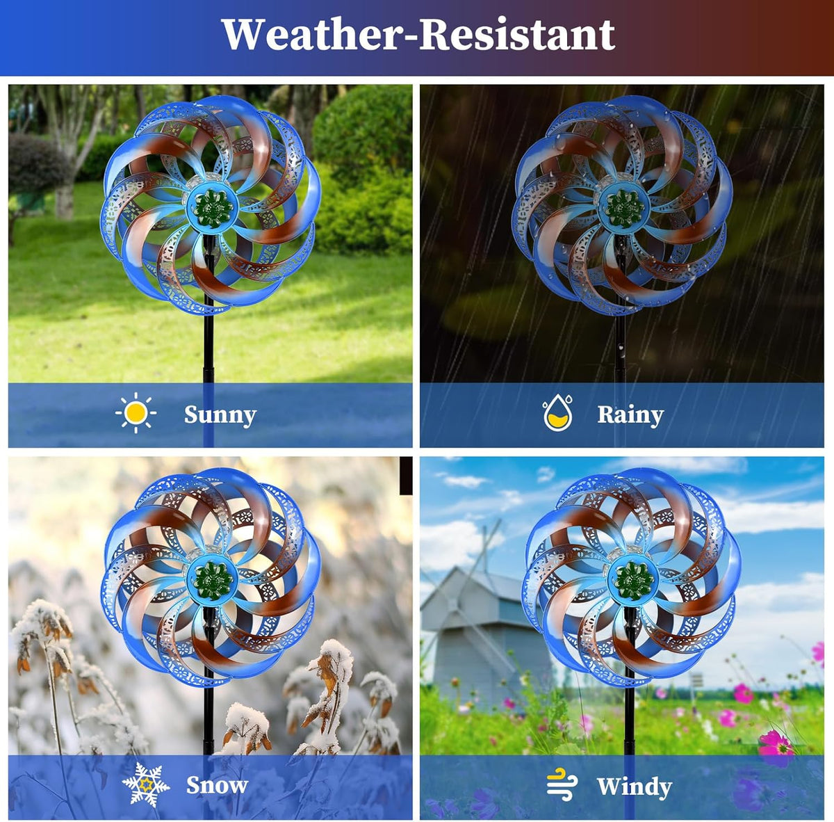 Wind Spinners Outdoor Clearance for Yard and Garden Metal Wind Spinners Outdoor 75 in Kinetic Art
