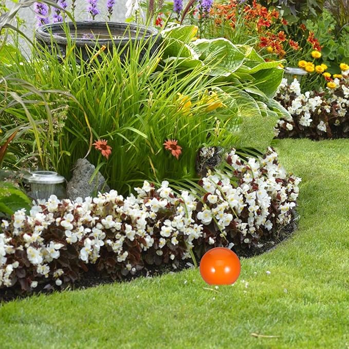 LOGOFUN Stainless Steel Gazing Ball Reflective Garden Ball Garden Yard Mirror Ball Reflective
