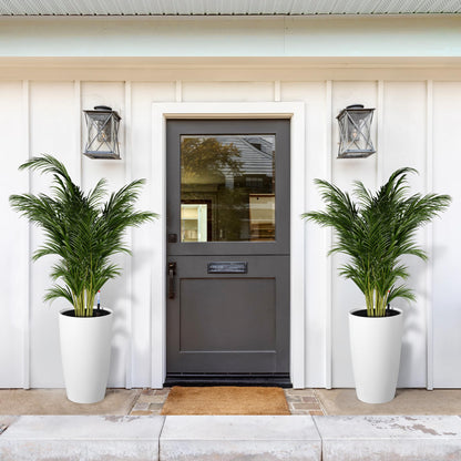Garvee Tall Planters for Outdoor Plants, 22 in Planters Set of 2, White