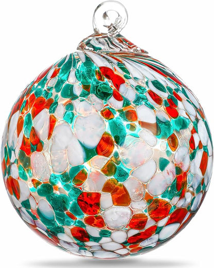 4" Blown Glass Gazing Ball Hanging Friendship Balls for Garden Patio Window Decoration Unique for