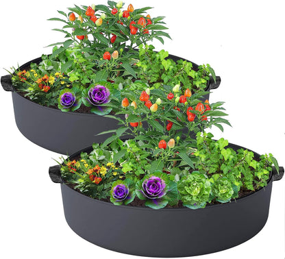 2-Pack 50 Gallon Plant Grow Bags, Large Fabric Raised Garden Bed with Handles,Durable Garden Beds