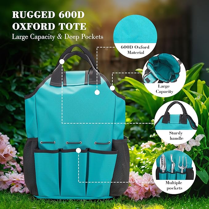 Garden Tool Set, Gardening Gifts for Women, Men, Mom, Dad, 11-Piece Heavy-Duty Aluminum Hand Tools