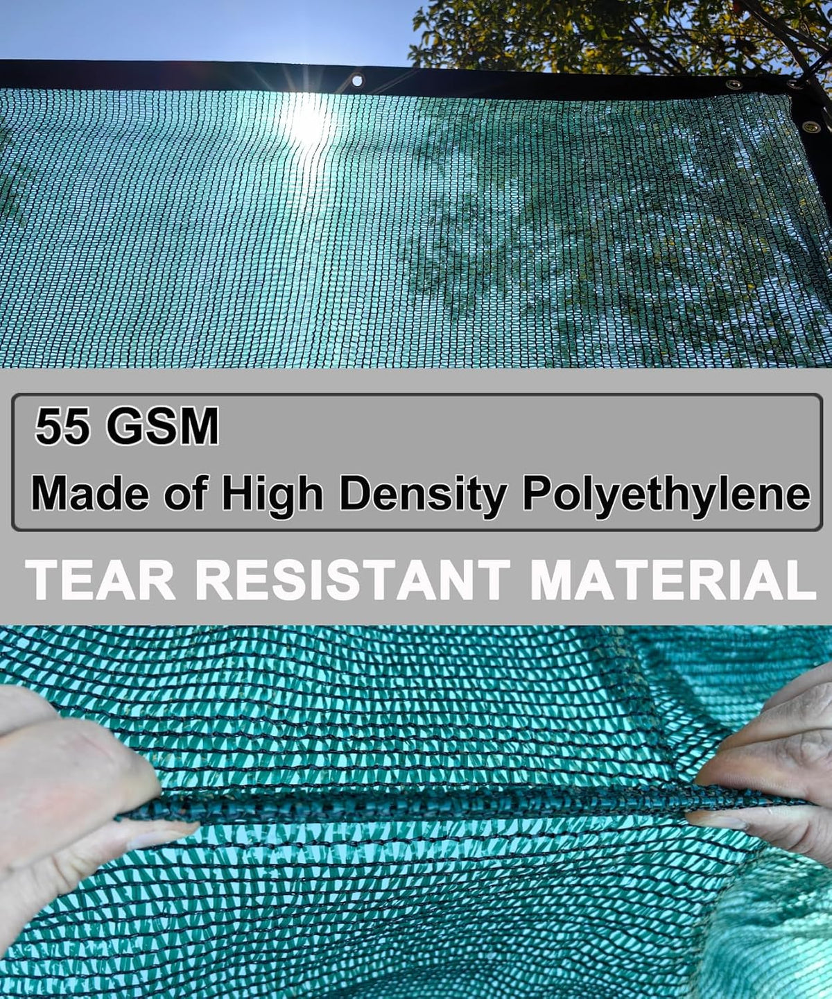 e.share 40% Shade Cloth for Garden, 12 Ft X 24 Ft Sun Shades Outdoor Patio with Grommets for Plant