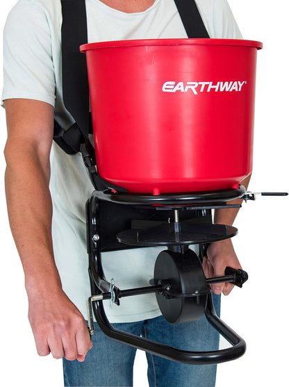 EarthWay 3100 40 LB (18 KG) Professional Chest Mount Hand Crank Broadcast Spreader Including Even