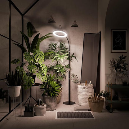 Grow Light Plant Light for Indoor Plants, Full Spectrum Grow Lamp with Pedestal Stand, Automatic
