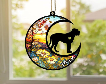 Personalized Dog Memorial, Custom Name Bullmastiff Dog Christmas Ornament with Name, Custom Breeds