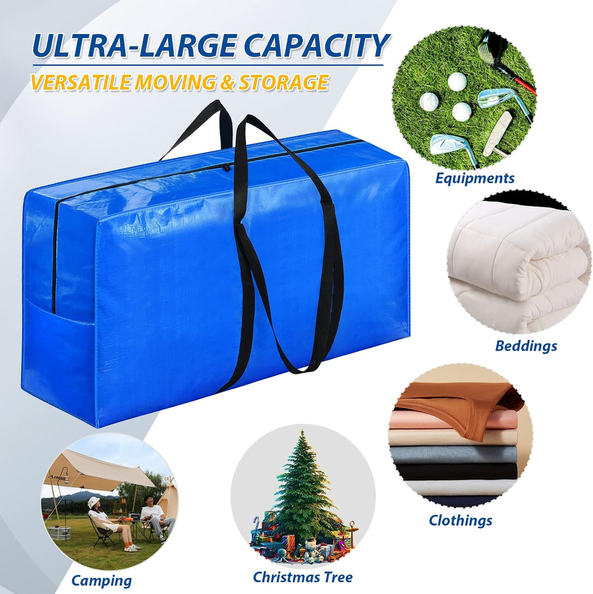 Extra Large Storage Bags, 98 Gallon XXL Jumbo Large Moving Bags Heavy Duty, Storage Totes Boxes