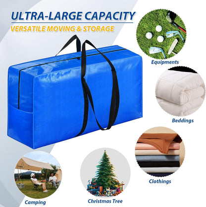 194 Gallon Extra Large Storage Bags, Zippered Outdoor Cushion Furniture Storage Bag with