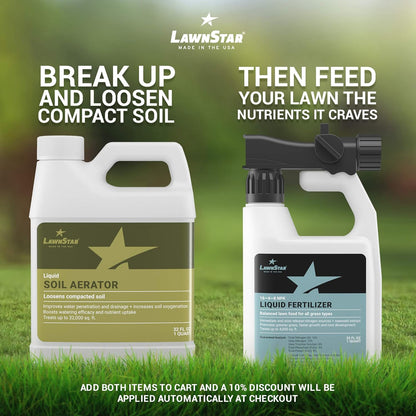Liquid Lawn Aerator (32 fl oz) - Loosens & Conditions Compacted Soil - Alternative to Core and