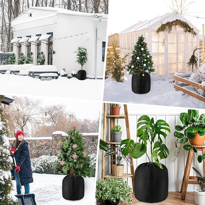 2 Pcs Plant Pot Covers for Winter Large Potted Plant Freeze Protection Cover Frost Jacket with