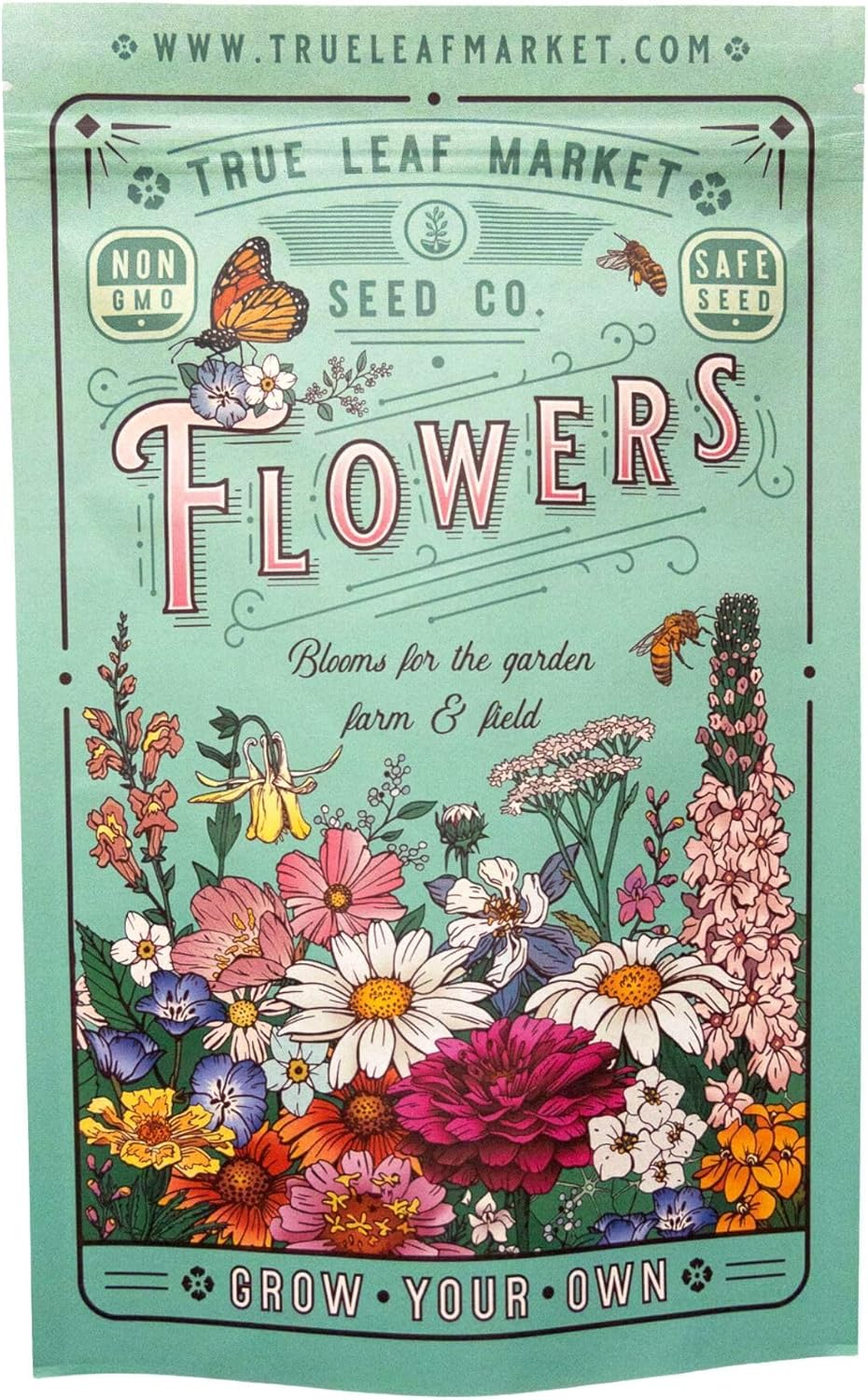 All Annual Wildflower Mix Seed for Planting - 1 Lb ~16,000+ Seeds - 21 Varieties Including