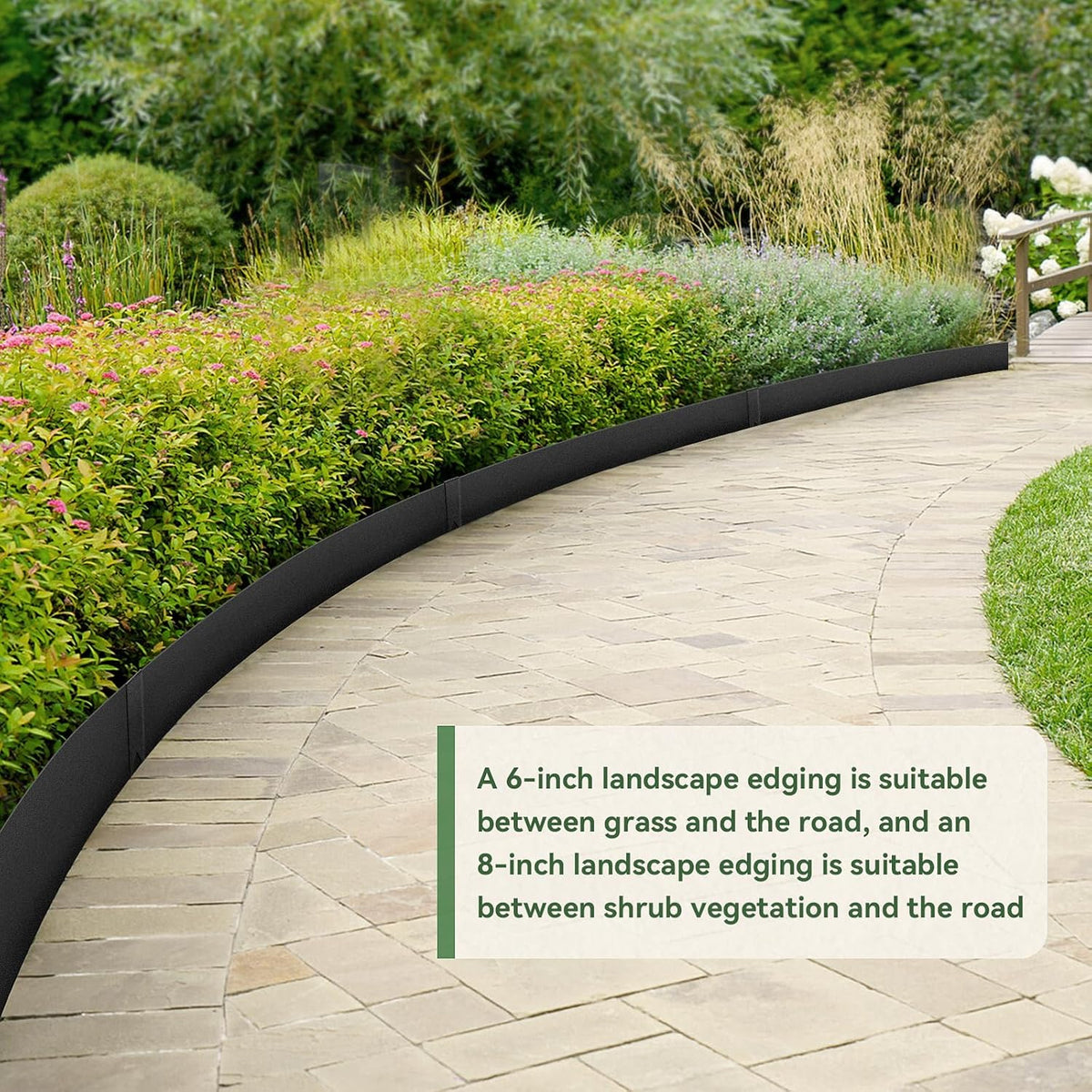 Landscape Edging Kit - 40" L x 6" H Each (20ft Total) Galvanized Bendable Metal Garden Edging for