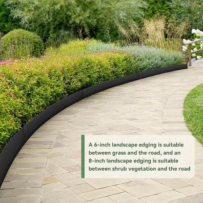 Landscape Edging Kit - 40" L x 6" H Each (20ft Total) Galvanized Bendable Metal Garden Edging for