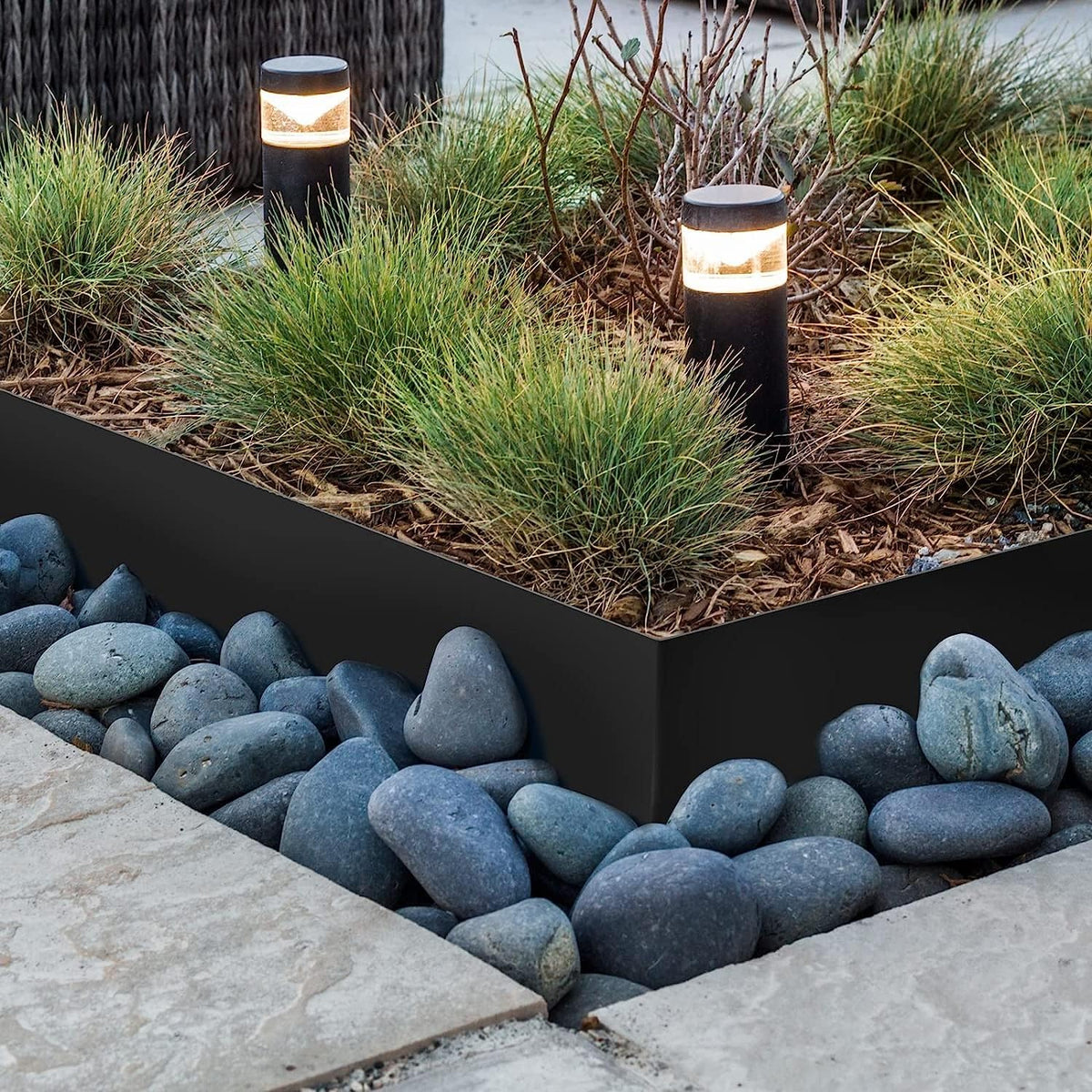 Worth Garden 6-Pack Galvanized Steel Landscape Edging with Black Powder Coating - 40" L x 6.5" H