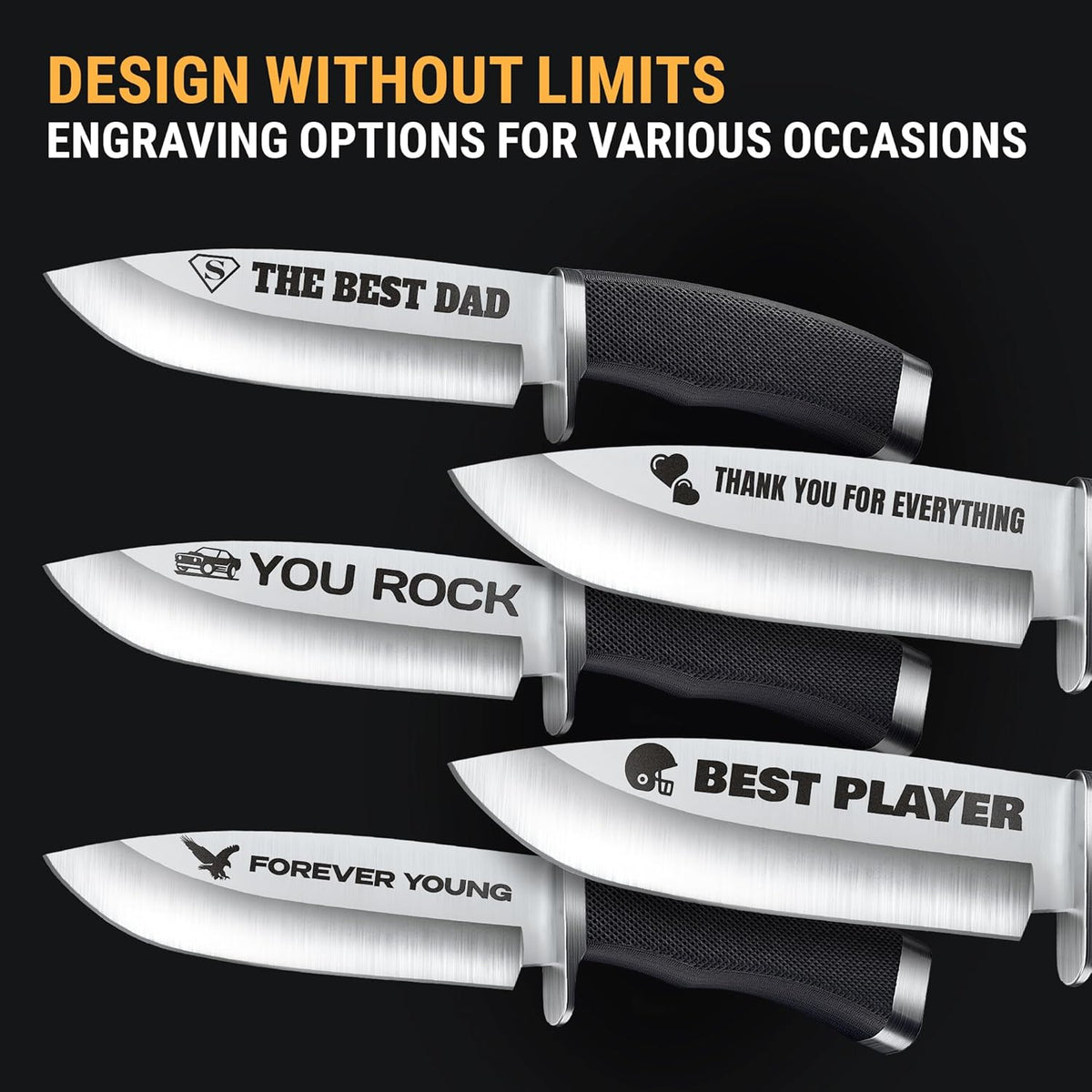 Custom Knife for Men and Women - Personalized Idea Gifts - Engraved Gifts for Dad Husband Boyfriend