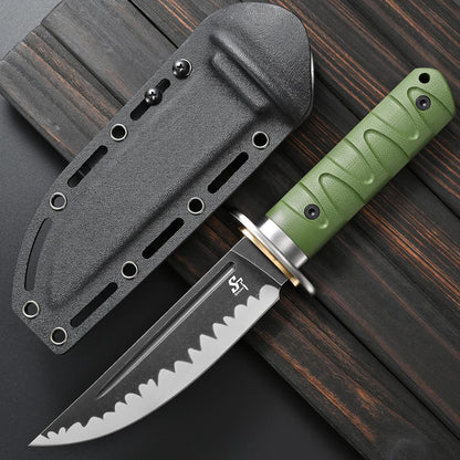 Sitivien ST29 Fixed Blade Knife, AUS-10 Steel Blade G10 Handle Full Tang Bowie Knife for Outdoor