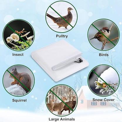 Alpurple 3 Packs Winter Drawstring Plant Covers - 47" X 31.5" Warm Plant Protection Cover Bags