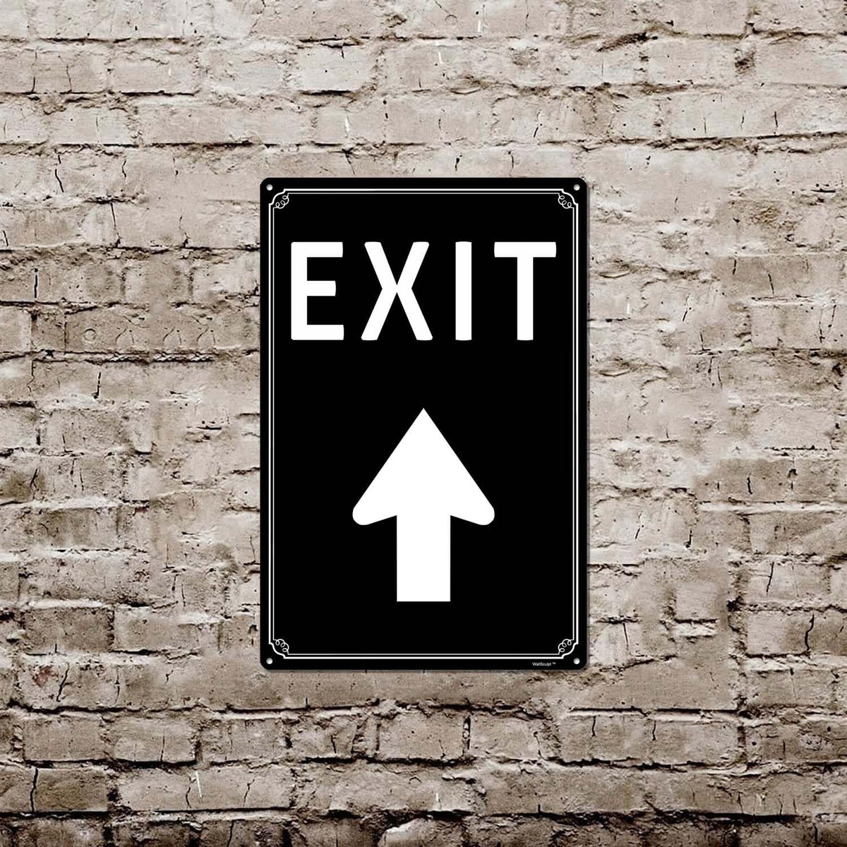 8x12" Exit Sign with Up Arrow - High-Intensity Aluminum Parking Lot Sign, Weatherproof &