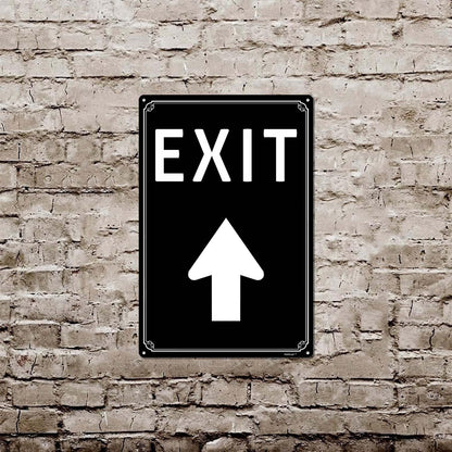 8x12" Exit Sign with Up Arrow - High-Intensity Aluminum Parking Lot Sign, Weatherproof &