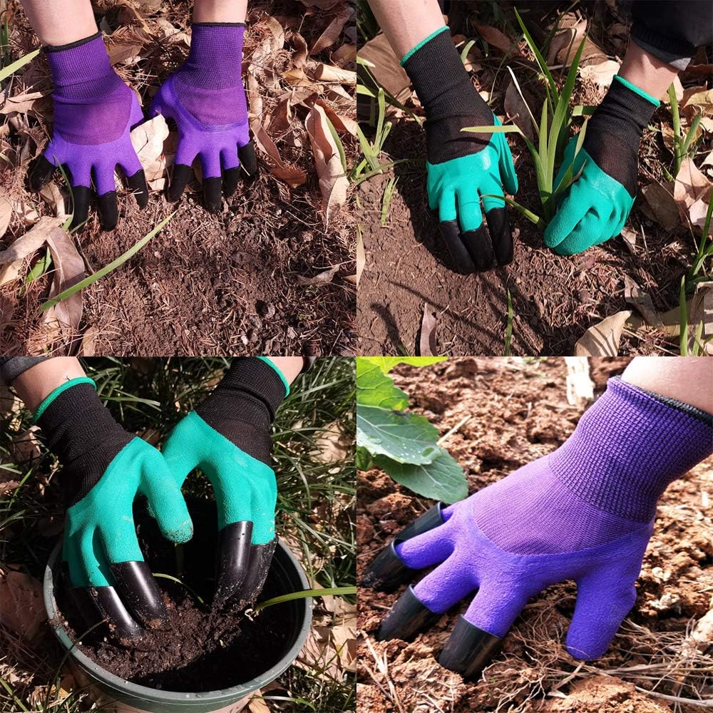 DCCPAA Garden Gloves with Claws,Claw Gardening Gloves for Digging,Planting, Weeding