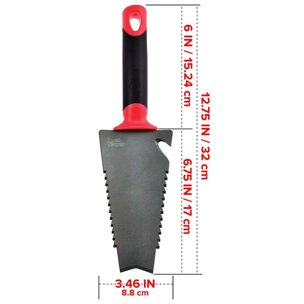 Root Slayer 16011 Heavy Duty Garden Trowel, Red