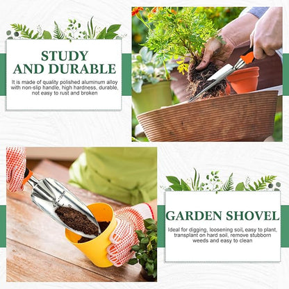 Honoson Garden Hand Trowel Transplant Trowel with Measurements Aluminum Alloy Planting Tools with