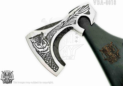 SHINY CRAFTS-Axes Handmade Viking Axe Hatchet Norse Battle Axe-with Carbon Steel Head and Black
