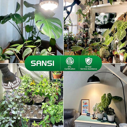 SANSI Grow Light Bulb with COC Technology, Full Spectrum 24W Grow Lamp (300 Watt Equivalent) with