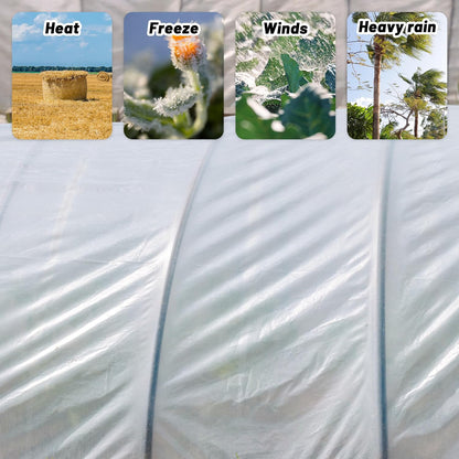 6 Mil Clear Greenhouse Plastic Sheeting,Transparent Plastic Film for Greenhouse, UV Resistant