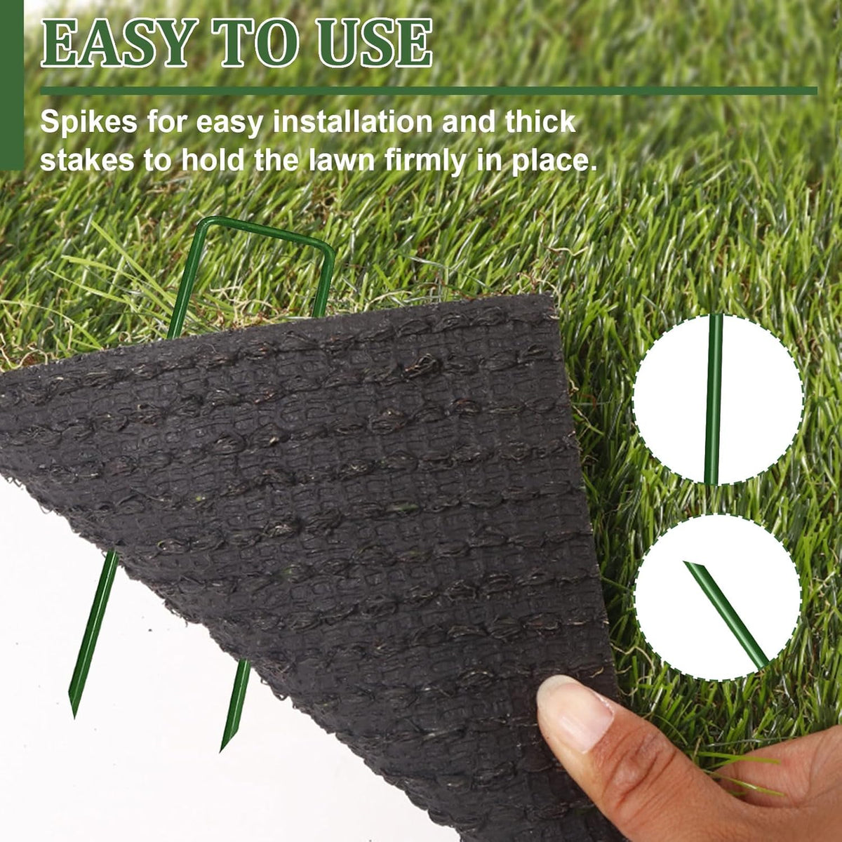 6 Inch Garden Stakes Galvanized Landscape Staples,U-Type Turf Staples for Artificial Grass, Rust