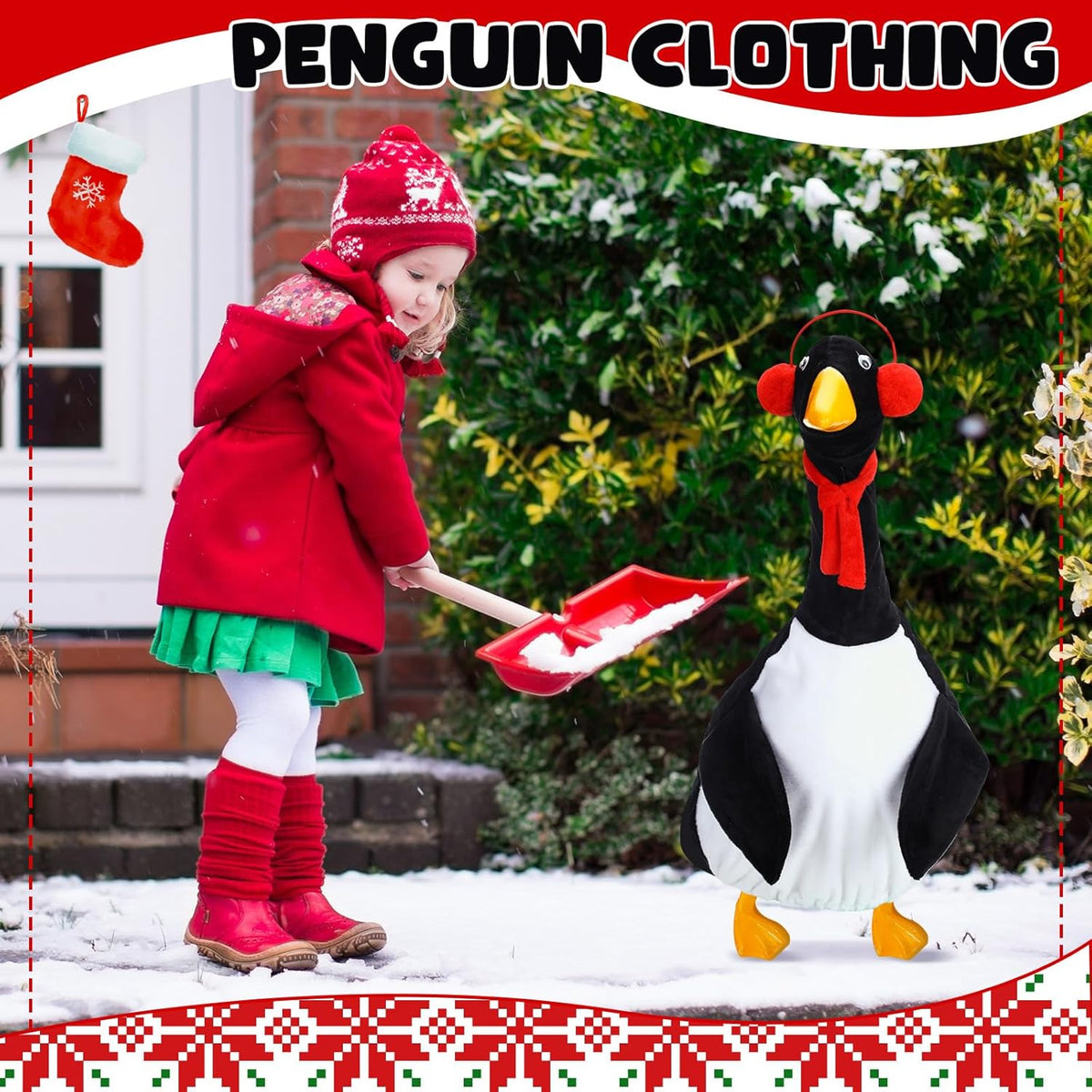 Outus Halloween Penguin Goose Outfits Funny Penguin Porch Goose Outfit 23 Inch Holiday Lawn Plastic