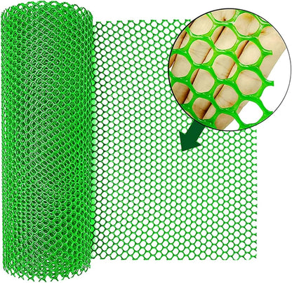 Wire Fence Mesh Green Plastic Mesh Roll 39.3″ Wide Poultry Fencing Multi-Use Garden Fence for Snow