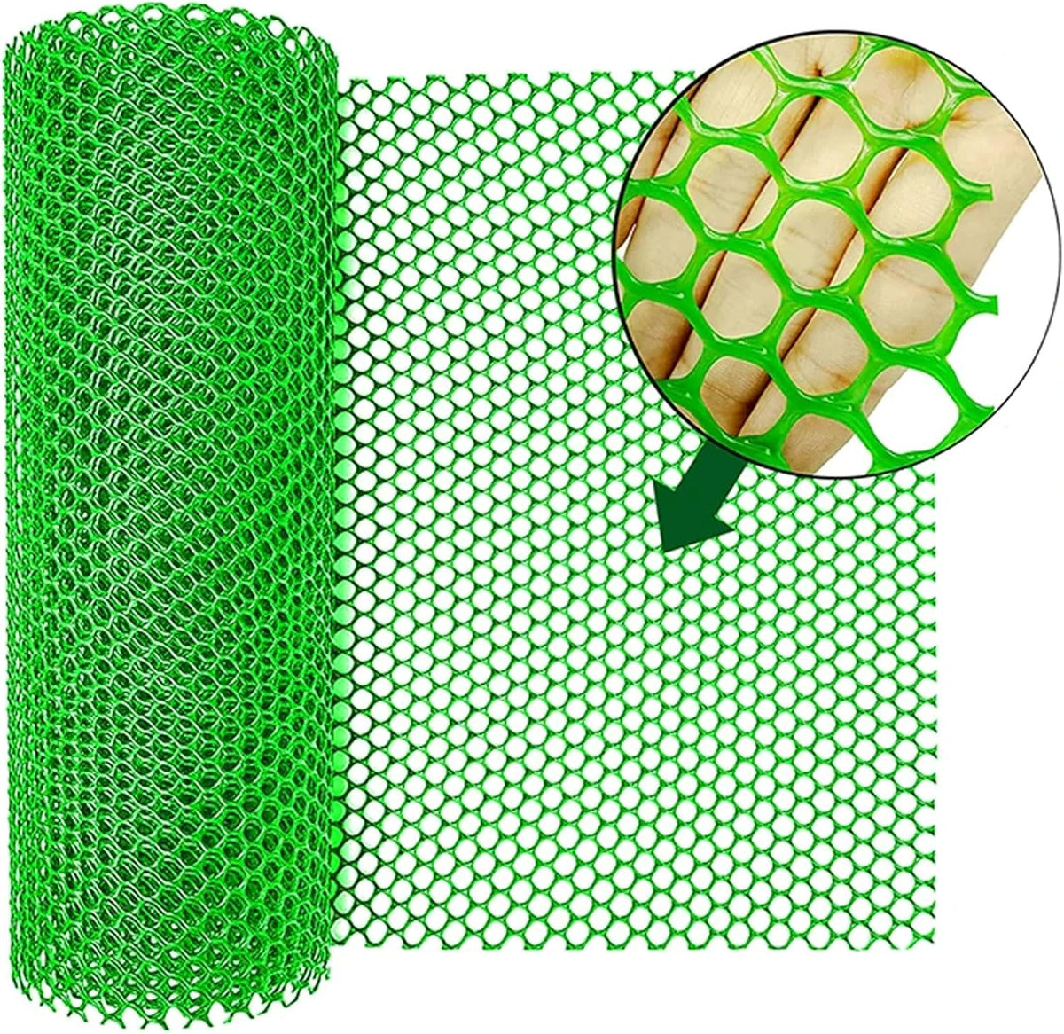 Wire Fence Mesh Green Plastic Mesh Roll 39.3″ Wide Poultry Fencing Multi-Use Garden Fence for Snow