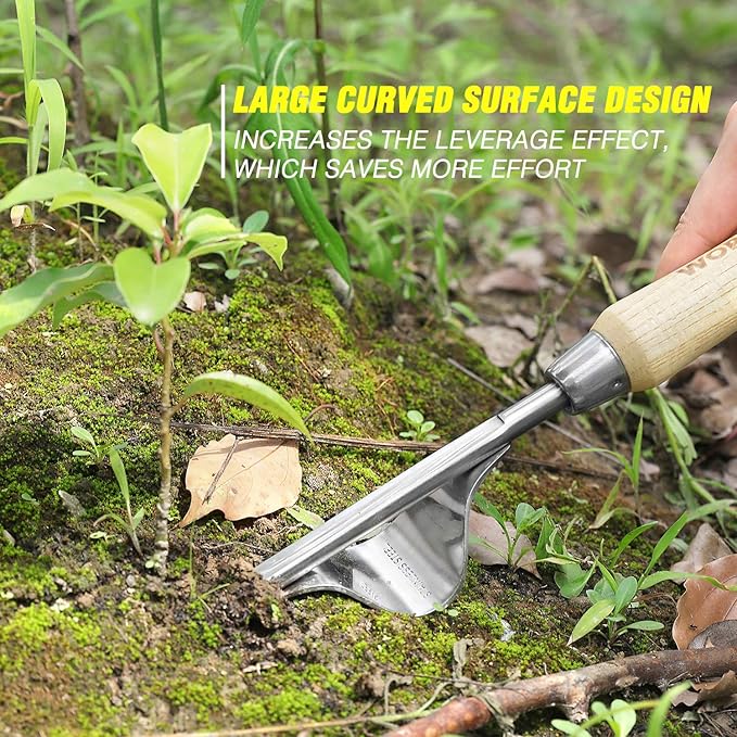WORKPRO Garden Tools Set, 8 Piece, Stainless Steel Heavy Duty Gardening Tools with Wooden Handle