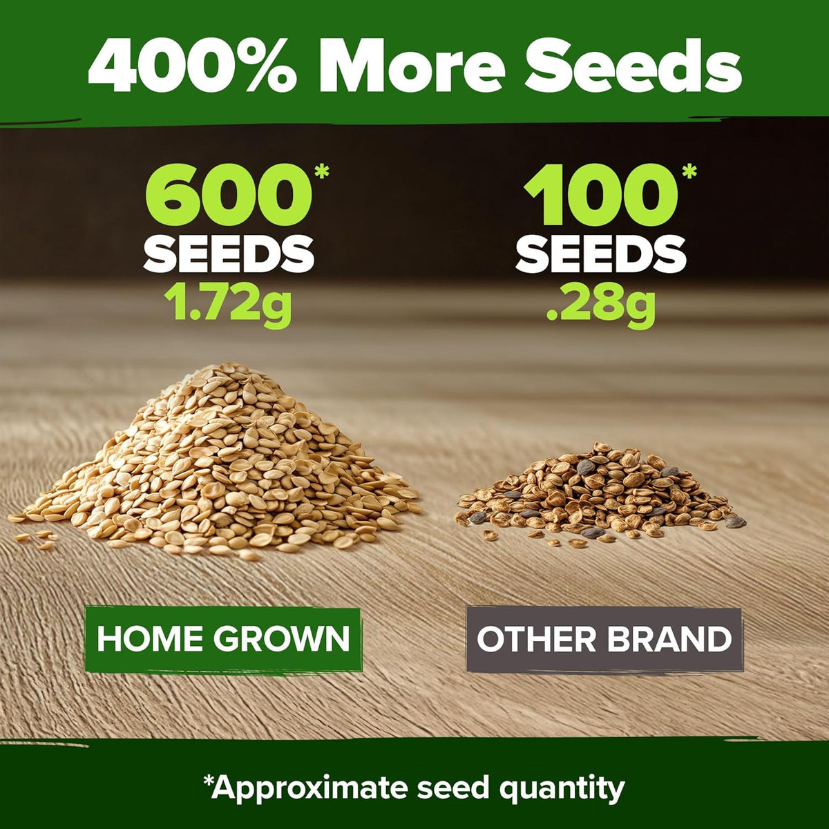 HOME GROWN Beefsteak Tomato Seed 2Pack - 600 Heirloom Tomato Seeds for Planting Outdoors
